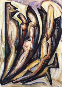 "Blume des Bösen", 130 cm x 100 cm, Öl auf Leinwand, 1988